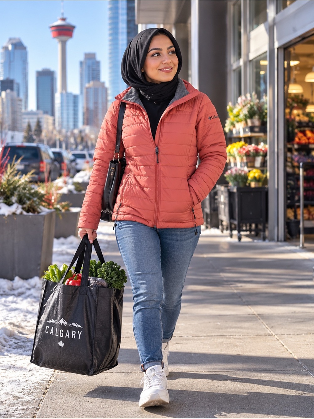 Title: Columbia Coral Pink Quilted Insulated Jacket – Women’s XS